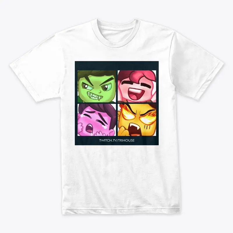 trihouEmotes Tee (border)